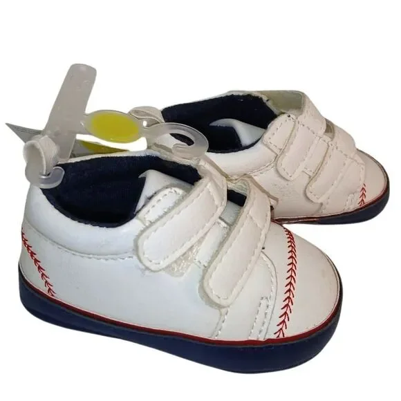Goldbug Baby Boy New w/Tags Baseball Easy Close Sneakers, 0-3 Months - Picture 2 of 5